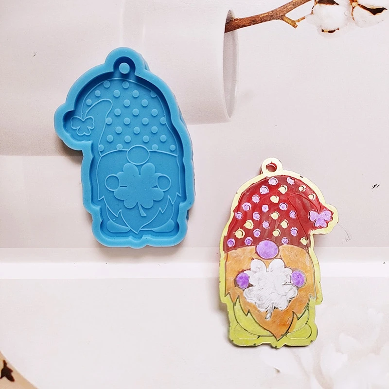 

Dwarf for Doll Keychain Epoxy Resin Mold Gnome Hanging Pendant Silicone Mould DIY Crafts Jewelry Necklace Mo