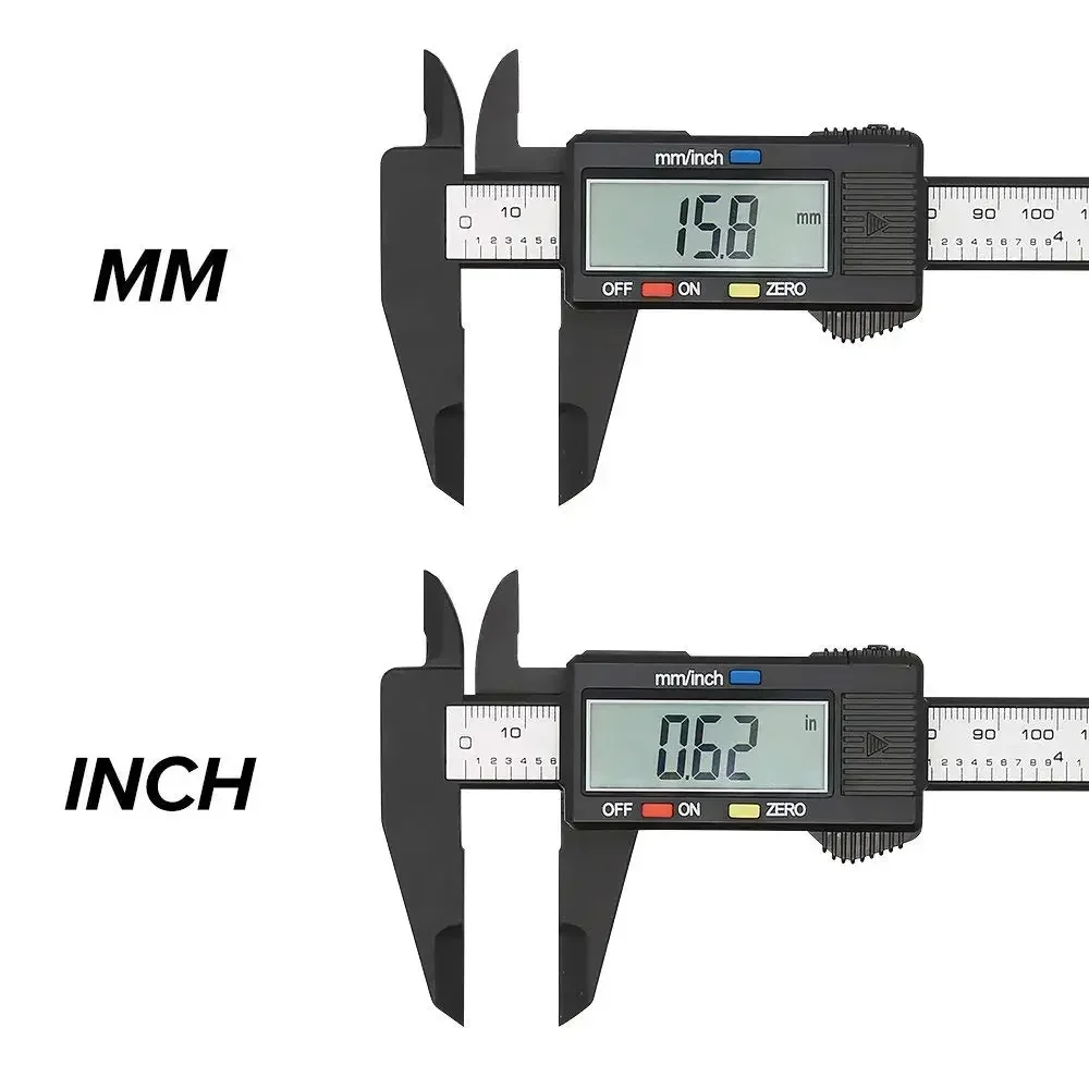EESBAO 150mm 100mm Electronic Digital Caliper Carbon Fiber Dial Vernier Caliper Gauge Micrometer Measuring Tool Digital