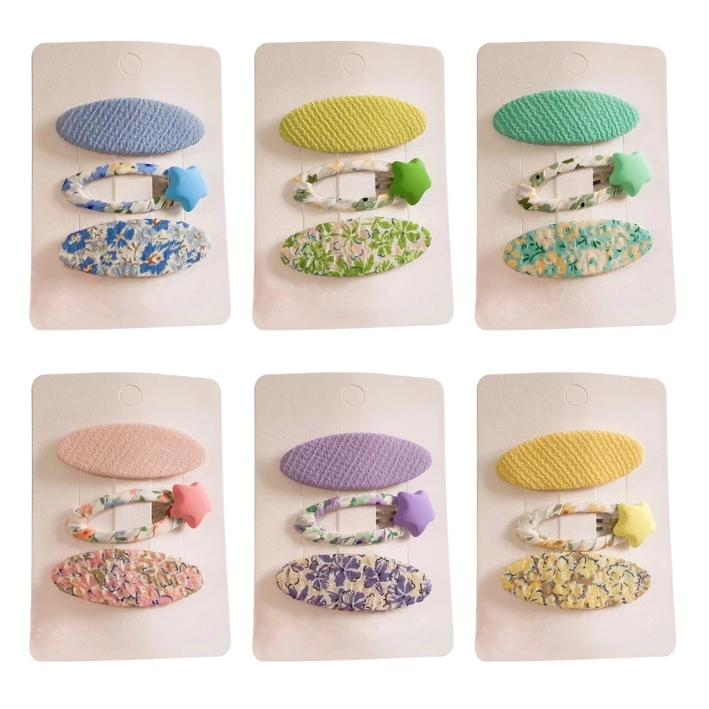 

Newborn Photography ProGirls Hair Clip Set Fabric Floral Hairpins Hairstyle Accessories Sweet Summer Barrettes Side for Toddler
