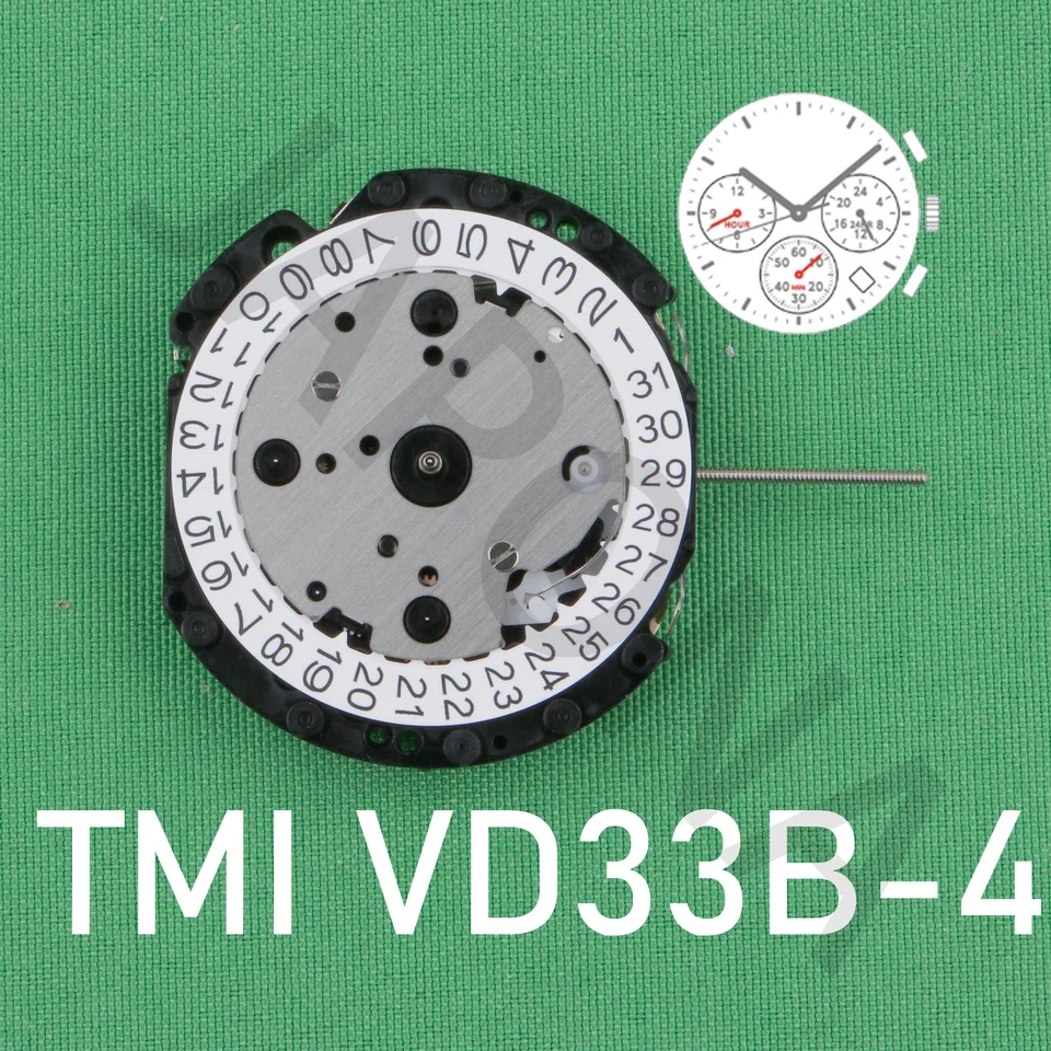 JAM VD33 movement japan tmi vd33b-4 movement Local time: 3 hands, 24