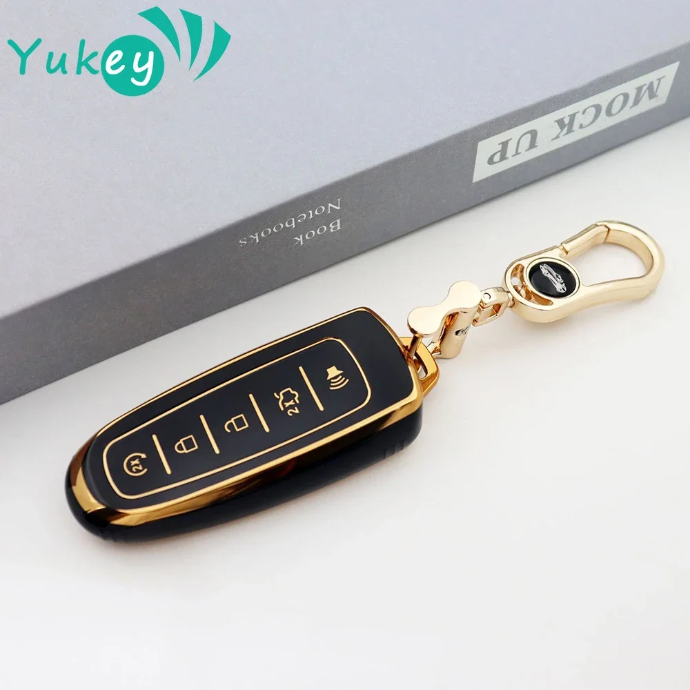 5 Pulsanti Tpu Remote Key Cover Per Ford C-Max Edge Escape Expedition Explorer Focus Taurus Flex Fob Case Shell Protector