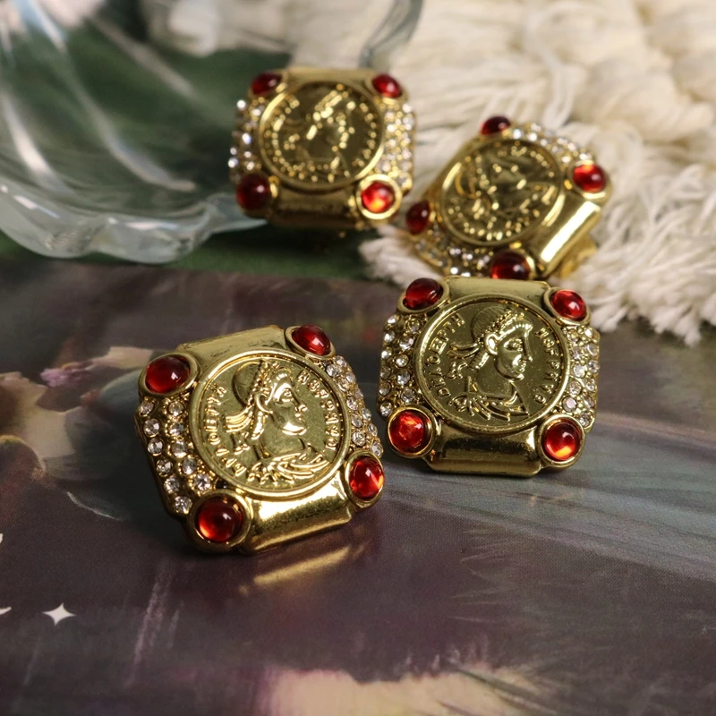 

Vintage Square Earring Human Face Party Accessories For Women Girls