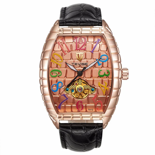 Luxury Pattern Watch Men s Fashion Glow Rectangle Fully Automatic Mechanical Men s Watch 2023