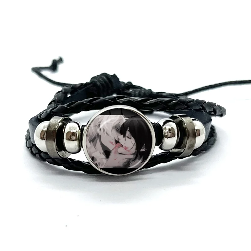Anime Dazai Osamu Fyodor And Nikolai Gogol Cat Bracelets Art Multilayer Braided Bracelets Bangles Handmade Jewelry Gifts 2