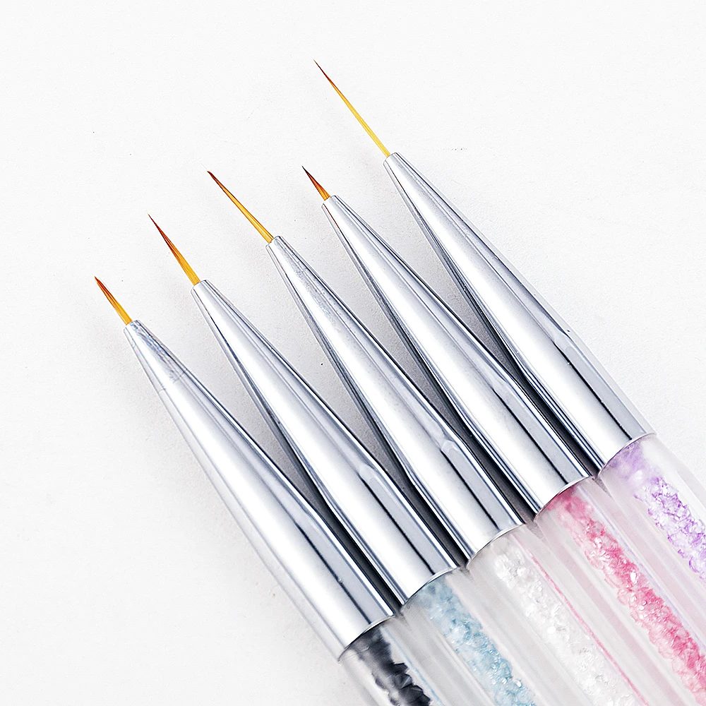 5 Pcs/Sets Nail Art Pen 2 In 1 Double Ends Dotting Drawing Painting UV Gel Liner Polish Brush Set Nail Art Dotting Tools 3