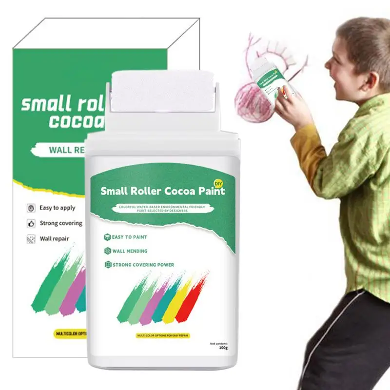 Wall Paint 100g Wall Repair White Paint Painting Kit White Ceiling Touch Up With Roller Brush For Walls To