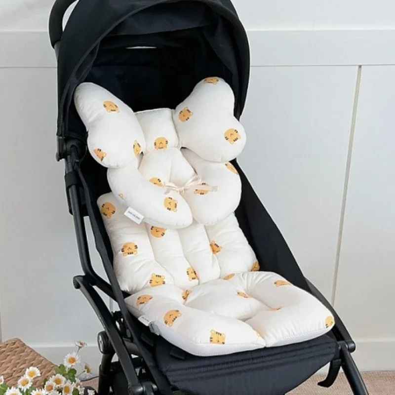 

Ins Korean Infant Pram Cart Seat Pad Bear Baby Stroller Accessories Cotton Diapers Pad Seat Carriages Pram Buggy Car General Mat