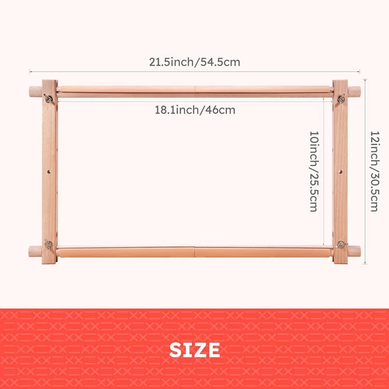 PZHI-Wooden Crossstitch Frame-Needle Point Embroidery Tapestry Scroll Frame-Embroidery Tapestry Quilting Frame For Embroidery