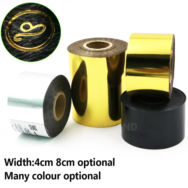 4cm/8cm Gold Blocking Silver Black Foil for Hot Stamping Leather Craft Embosing Logo Bronzing Paper Gilding Quill Pen