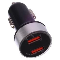High - Speed Dual USB Car Charger with Digital Power Display (USB fast charging)