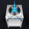 Stainless Steel Deep Sink Gas Cooktop Liquefied Gas Range with Flameout Protection Restaurant Fierce Fire Stove with Pot Rack 1