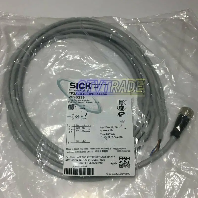 

1PCS SICK YF2A14-050VB3XLEAX 2096235 Cable connection NEW