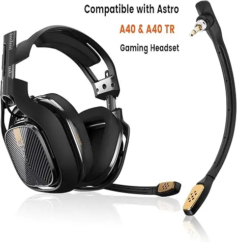 Omnidirectional Hifi Microphone Compatible for Logitech Astro A40 Gaming Headset Bendable Mic Replacement Earphone accessories