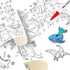90cm Animal Children's Drawing Roll DIY Coloring Paper Roll Color Filling Graffiti Paper-cut for Kids Painting Educational Toys 6