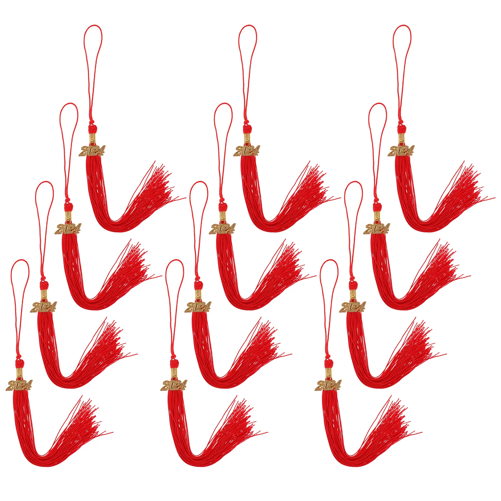 

Tehaux 2024 Graduation Tassels Charms Academic Grad Hat Ceremonies Accessories Red