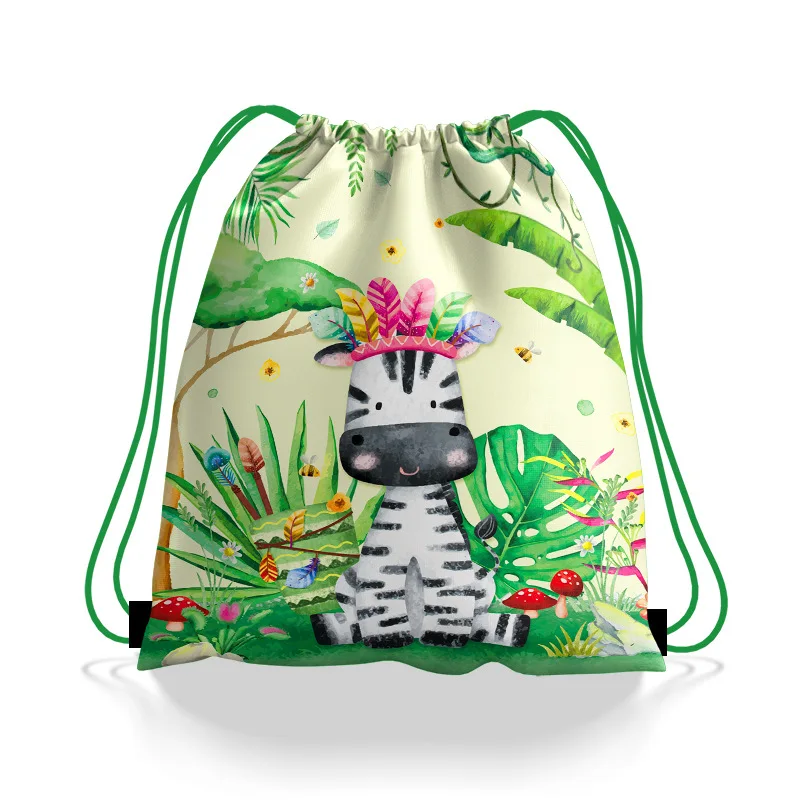 Sacs de fête à proximité de la jungle pour enfants, sac de faveur de fête à thème de la jungle safari, fête d'anniversaire, décorations de fête préChristophe, 6 paquets, 12 paquets, 24 paquets