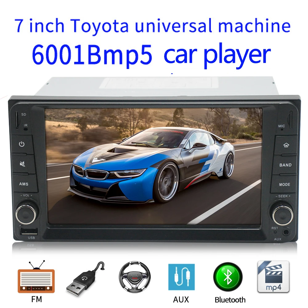 Car Bluetooth Mp5 Player 7&quot Full Touch Capacitive Screen Multimedia MP4 Support Reversing Image FM Radio for Toyota |