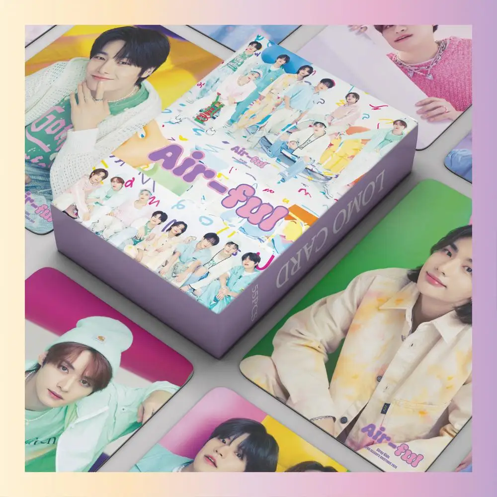 Xruran 55 Pcs Sk Air-Ful Album Lomo Card Kpop Photobars Cartoline Serie