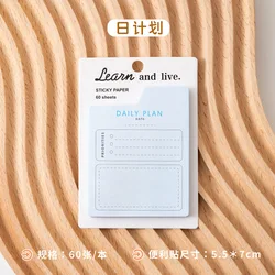 Multifunctional Portable Sticky Note Pad with Tearable Tabs for Daily, Weekly, and Monthly Planning (E)