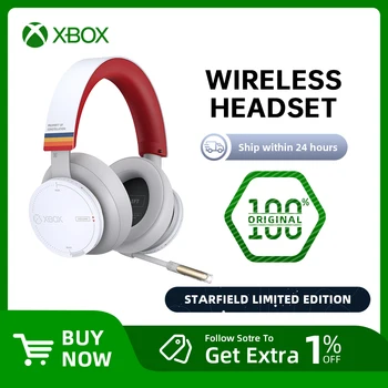 Cuffie Wireless Microsoft Xbox-Starfield Limited Edition-per Xbox Series X S, Xbox One e Windows 10
