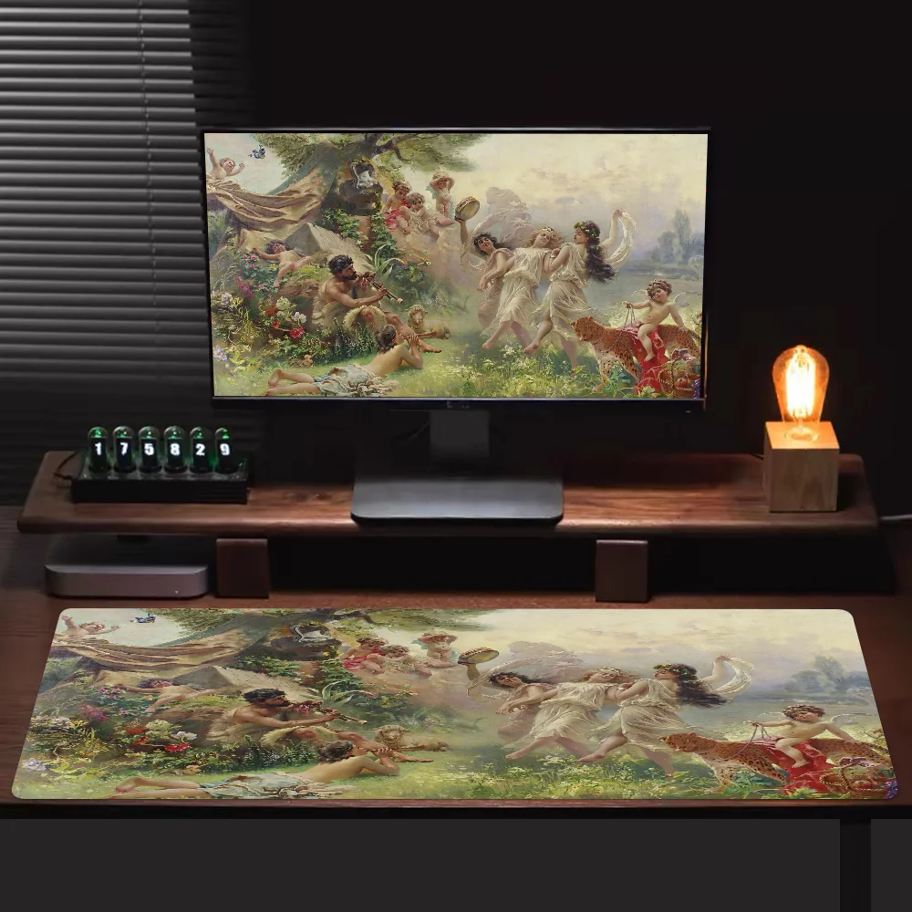 Renaissance Art Painting INS Tide Large Cartoon Anime Gaming Mouse Pad Keyboard Mouse Mats Desk Mat Accessories 2