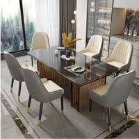 light luxury Leather dining chair Simple home leisure chair Coffee hotel Design Armchair Restaurant Backrest stool vanity chair 1