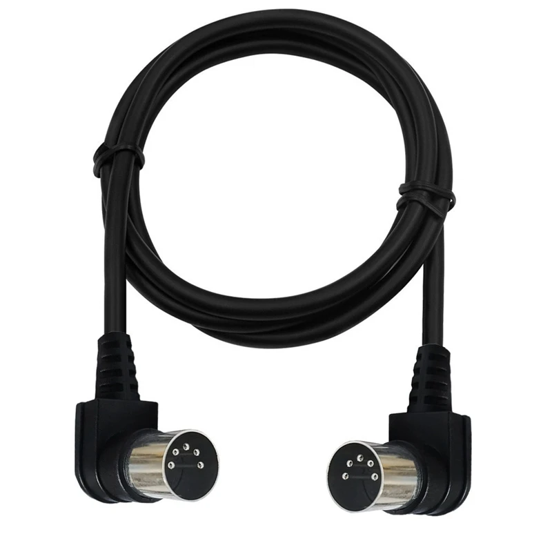 수-암 플러그 연장 코드 라인 MIDI 케이블 din-5pin 어댑터, 90 도 엘보 케이블, DIN 플러그 5 핀, 0.5m, 3m