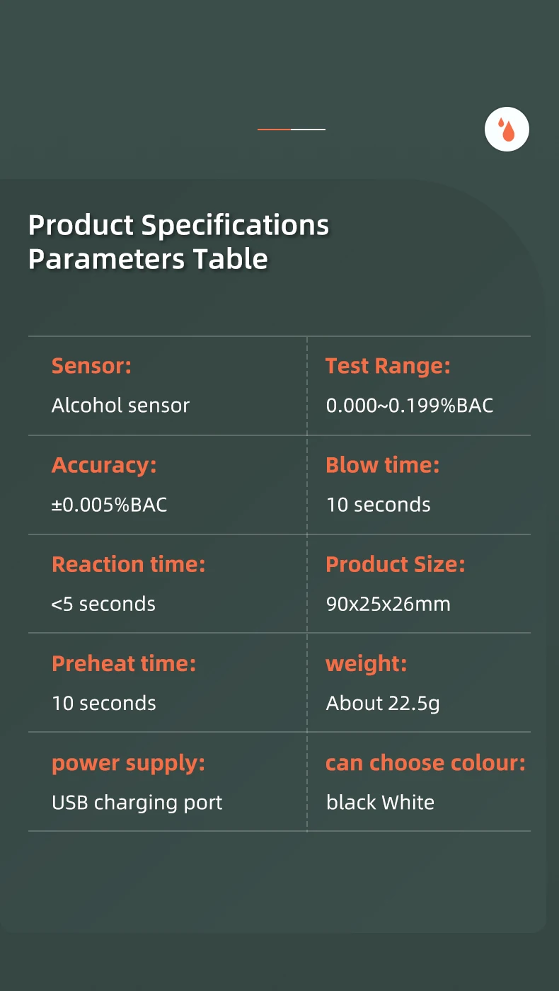 New Professional Breathalyzer Alcohol Tester Accurate Digital LCD Screen 3 Colo