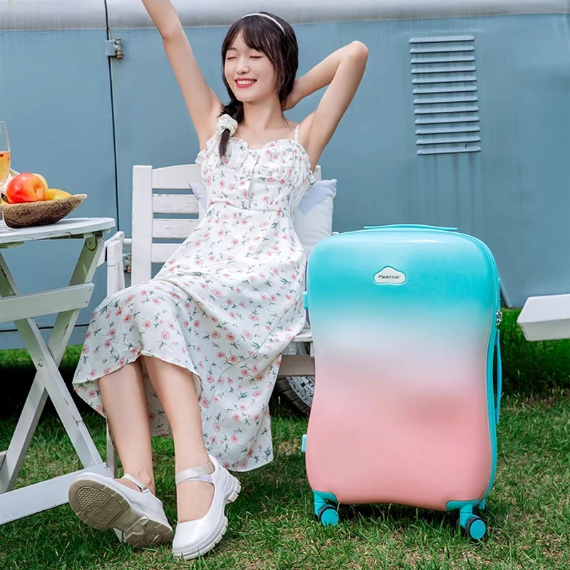 Hot!New 20"22"24"26"inch High quality colorful suitcases rolling luggage light Travel bag men&women fashion trolley suitcases