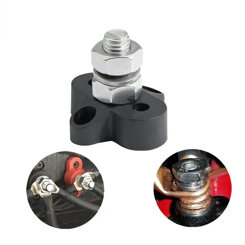 Power Distribution Block DC 48V 300A Bus Bar M10 Terminal Block Studs Battery Power Distribution Stud Connector for Truck RV Boat