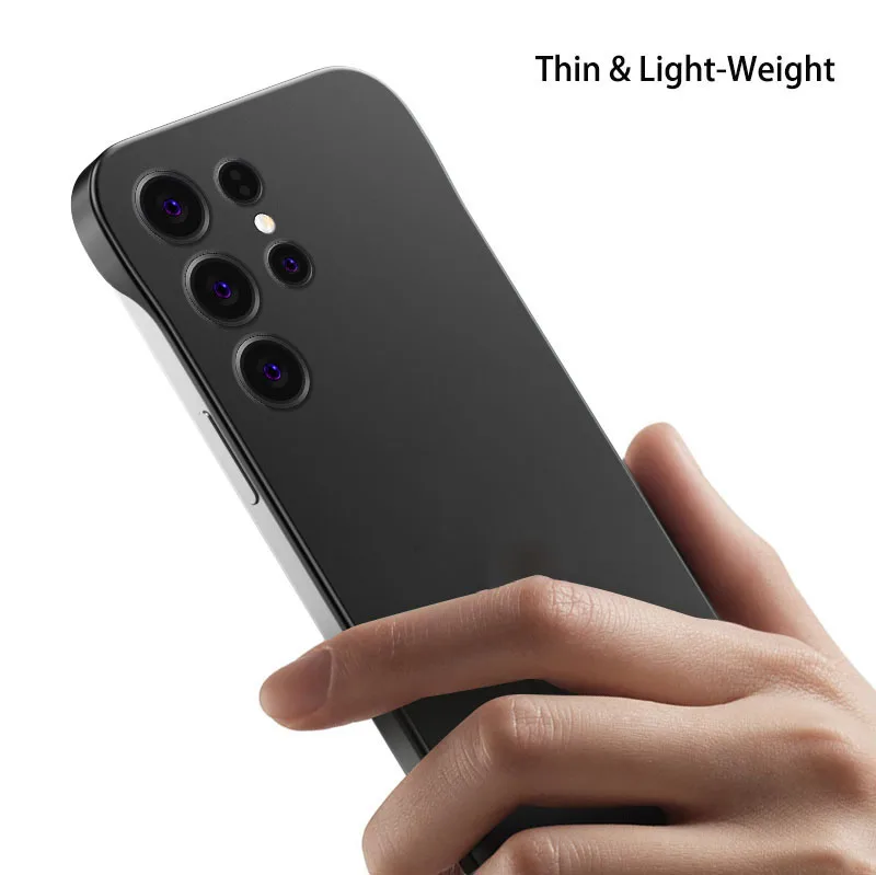 Ultra Thin Frameless Metal Surface Phone Case - Full Cover Premium Protection