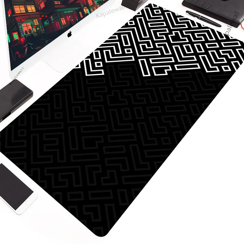thumbnail image 1 of Alfombrilla de ratón grande de Arte Blanco y negro, alfombrilla de ratón XXL para oficina, alfombrillas para jugador grandes, alfombrillas de goma para teclado de 1000x550, alfombrilla de escritorio,, 1 of 4