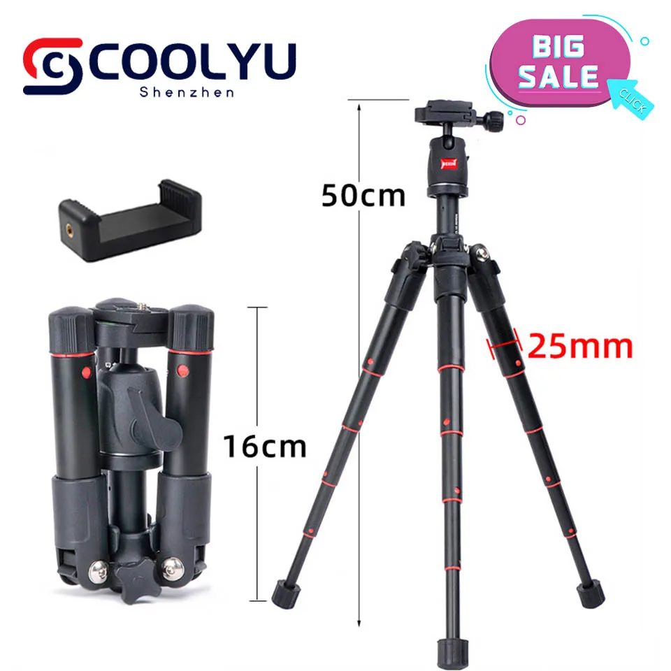 

Настольный штатив из алюминиевого сплава для микро-DSLR-камеры
