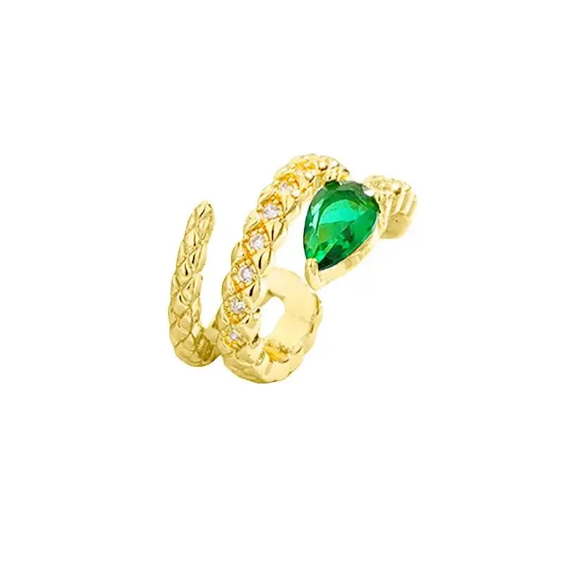 1PC Women's Piercless Ear Clip Earring Crystal CZ Snake Earcuff No Piercing Simple Daily Wear Jewelry Gifts ear clip earrings,clip earrings,ear clip