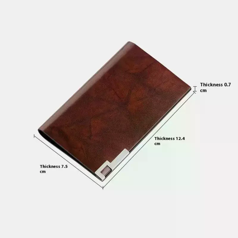 Elegante portafoglio da uomo con innovativo slot per schede, orientamento verticale-orizzontale, porta documenti per studenti - immagine 5