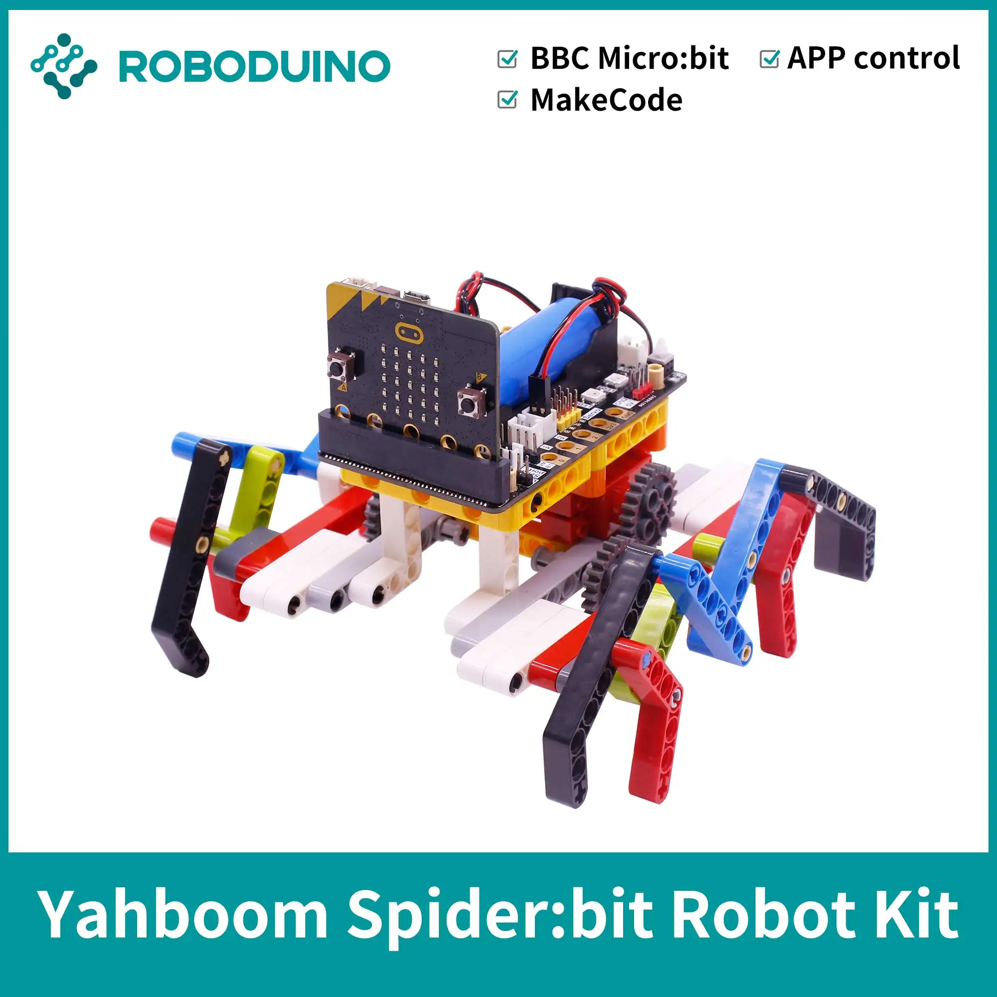 Spider Model Building Block Robot Kit With Motor Microbit Expansion ...
