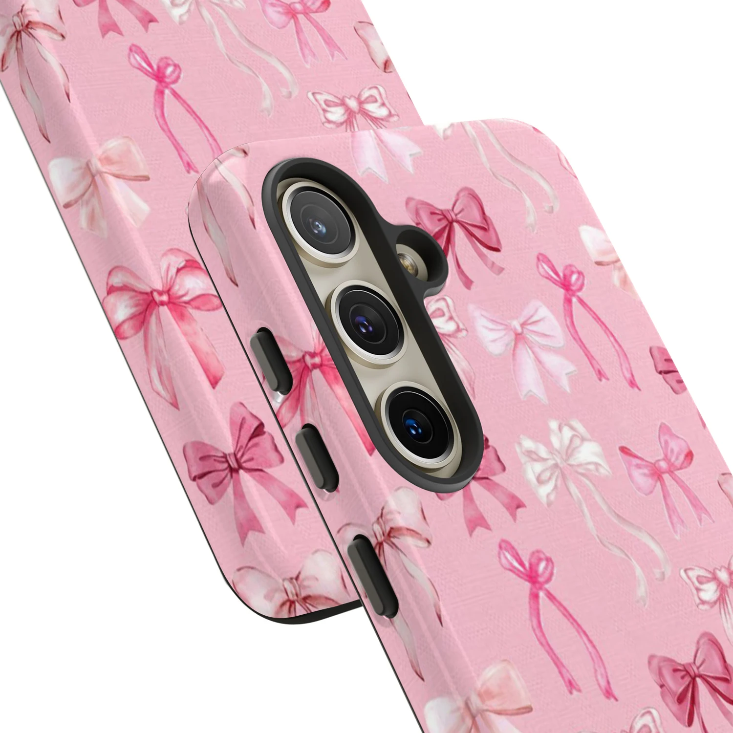 Charming Pink Bow Accent Phone Case