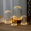 2sets/pack Big Size Cylinder Glass Dome Vase Home Decor Side Switch Luminous Base Transparent Cover DIY Gift Wedding Prop 3
