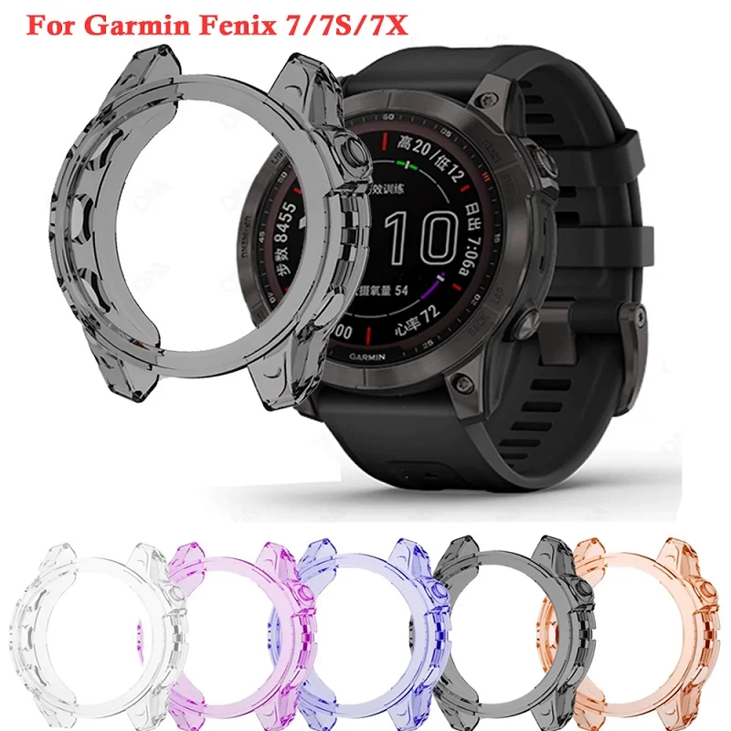 

Soft TPU Protection Case For Garmin Fenix 7 7S 7X 5S 5 5X Plus 6S 6 6X Smart Watch Protector Frame Cover Bumper Shell Fenix7