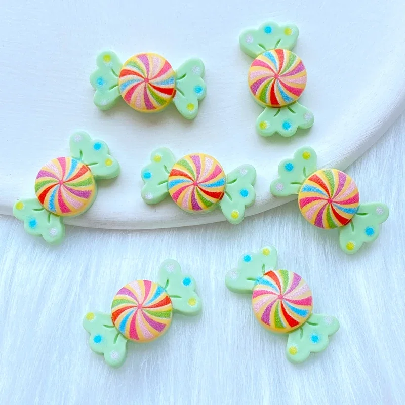 Assorted 20 Pieces Kawaii Rainbow Resin Charms Cabochons Plastic