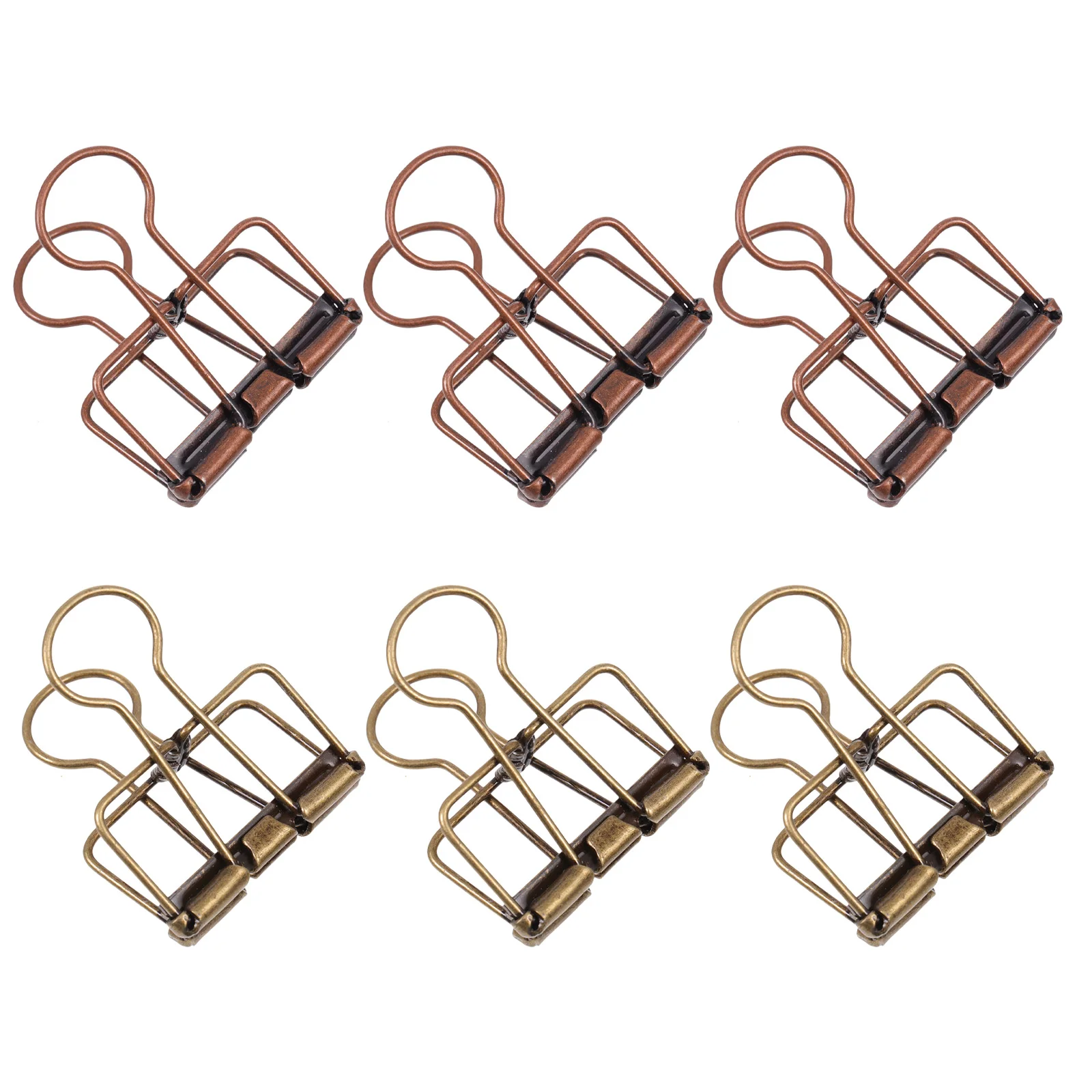 

6 Pcs Binder Clips Elliot Folder Bill Collection Retro Book Holders Professional Metal File Test Paper Clamp Office