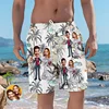 Custom Couple Face Beach Shorts Romantic Wedding Short Pants Funny Pineapple Shorts Comfortable Swim Trunks Best Wedding Gift 6