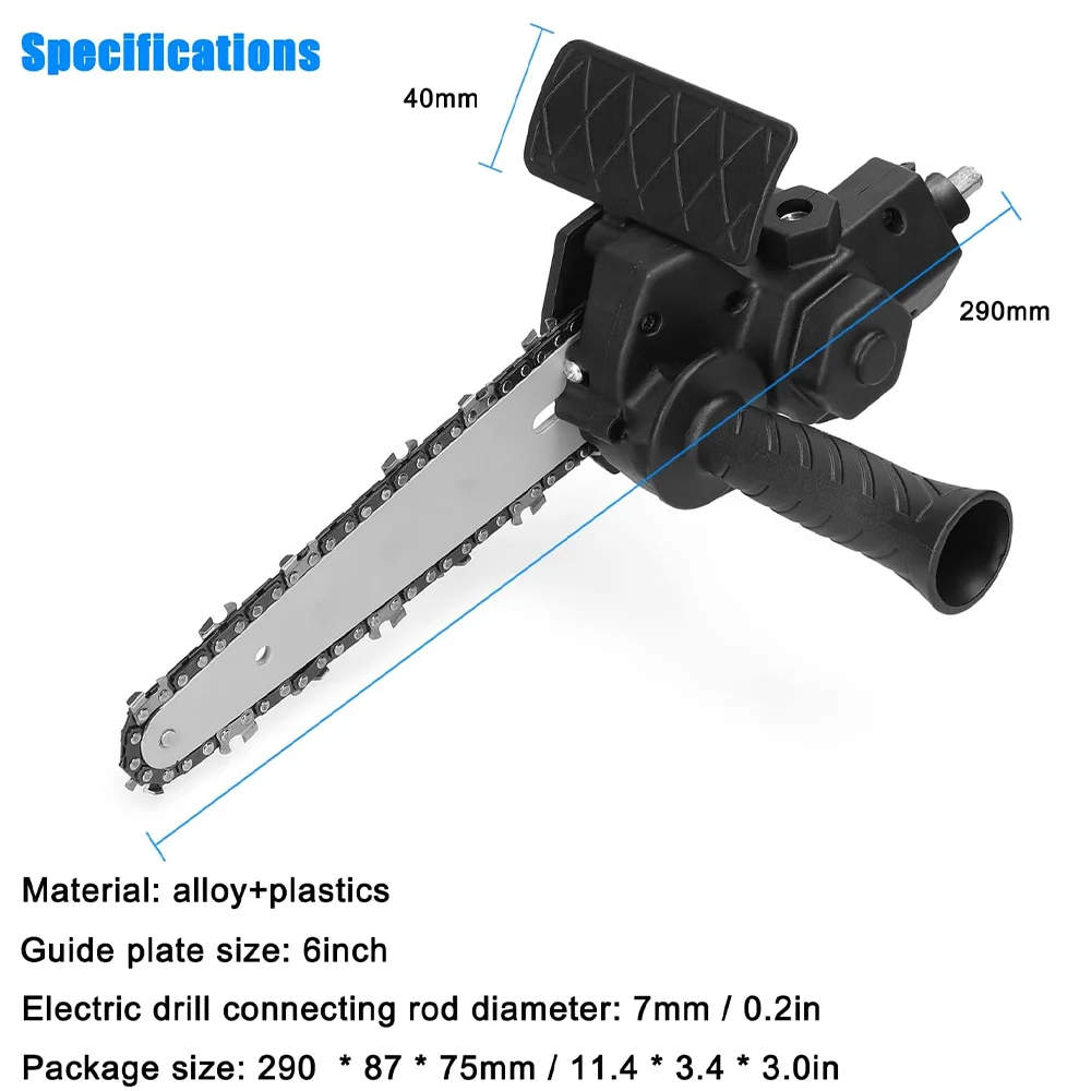6-inch Electric Chain Saw, Cordless Pruning Saw Adapter, Household Multifunctional Mini Electric Saw, Woodworking Cutting Tools, 2