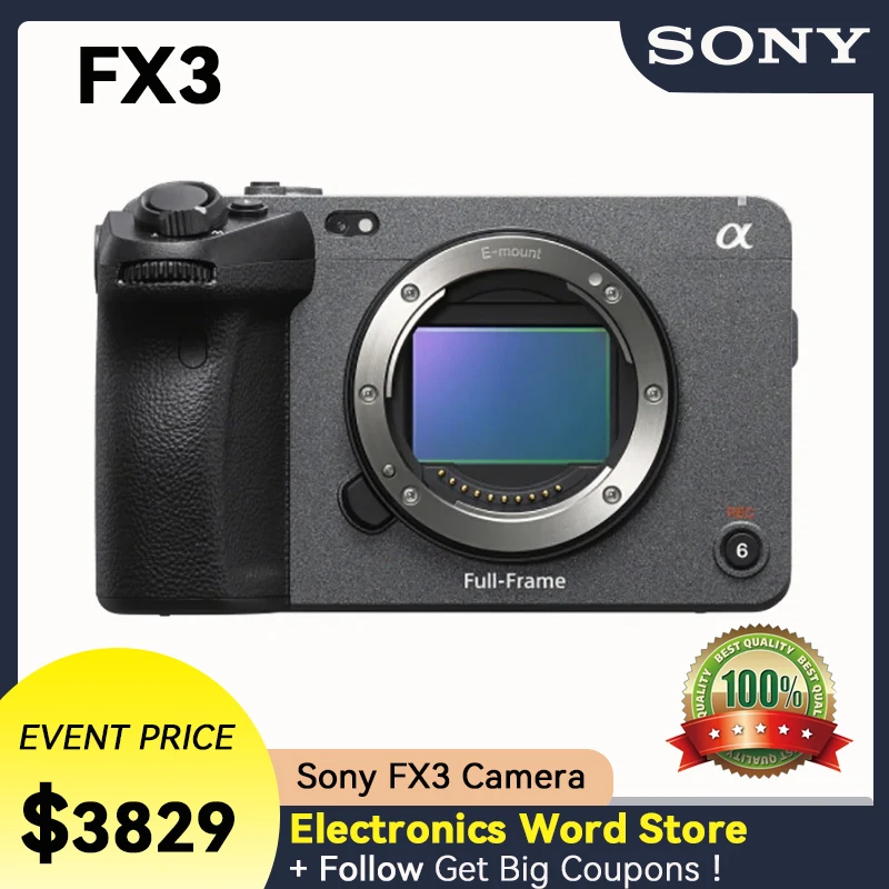 SONYFX3CameraCinemaLineFullFrameMirrorlessDigitalCamerasFX3