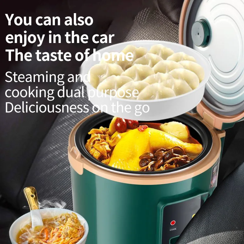 24V car rice cooker 200W for truck 3L large capacity rice cooker electric cooker
