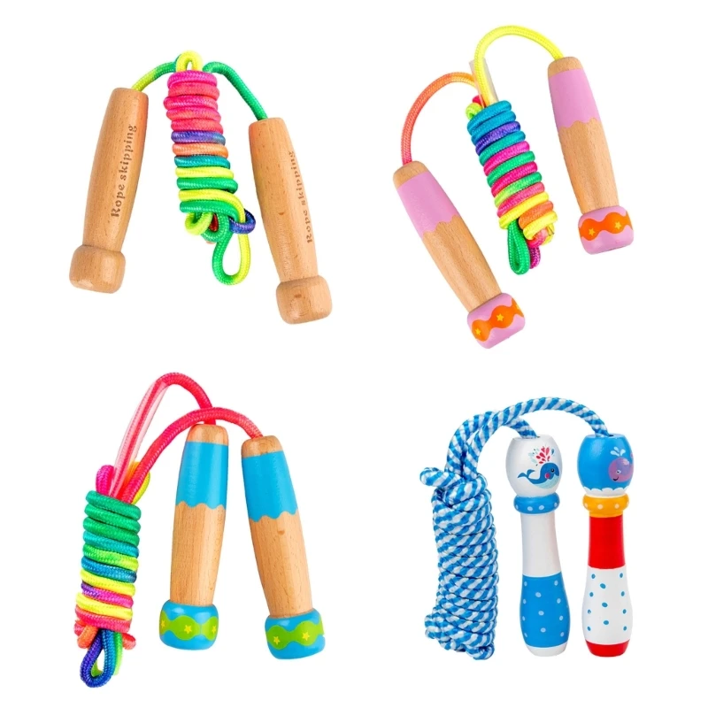 

Children Skipping Rope, 270cm Adjustable Skipping Rope for Children with Wood Handle, Skipping Rope for Boys and Girls NEW