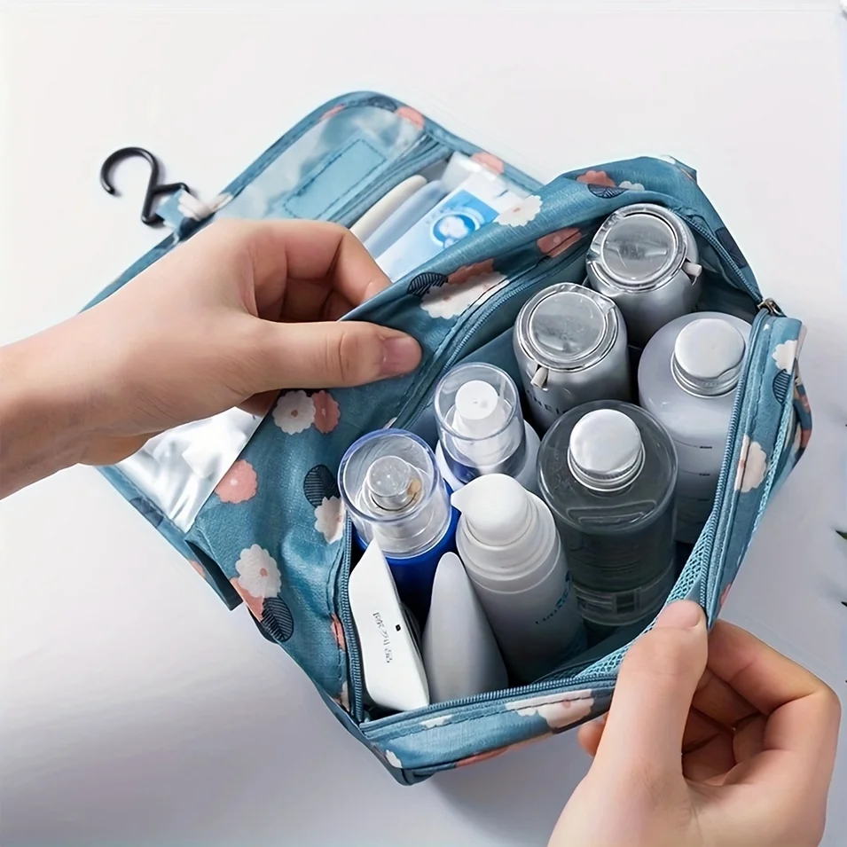 Multifunctional Travel Hook Wash Bag Cosmetics Storage Bag Waterproof Toiletries Beauty Organizer Ladies Bathroom Storage Bag