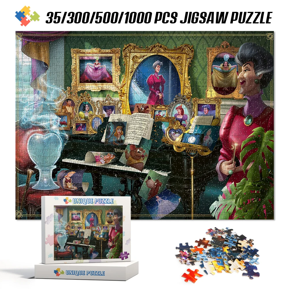 Disney Villain Mrs. Termani 1000 Pieces Jigsaw Puzzles for Adults Cartoon Anime Thick Cardboard Puzzle Educational Toys for Kids maleficent disney villain cartoon cardboard puzzles 35 300 500 1000 pieces jigsaw puzzles for adults educational toys for kids