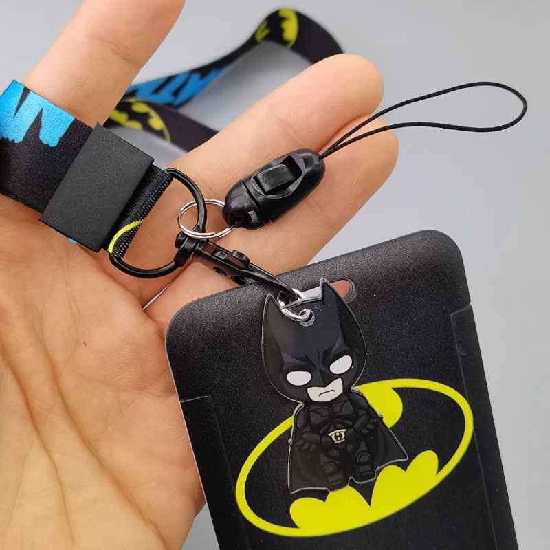 New Marvel Movie Avengers: Captain America Batman Spider-Man Deadpool Pattern Card Holder Work Keychain Holiday Gift Car Keychai