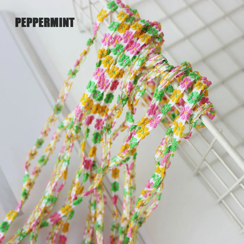 Spring New 5Yards Embroideried Trim Flower Embroidery Ribbon for Clothes Sewing Accessories decoration Lace